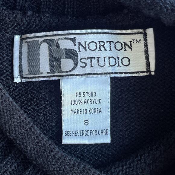 Vintage Norton Studio Sweater Womens Small Fair Isle Acrylic Pullover 90s - Picture 4 of 7